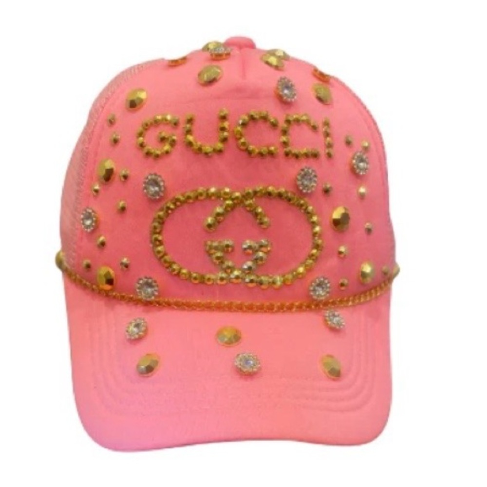 Gucci Vibrant Pink Cap with Gold Accents